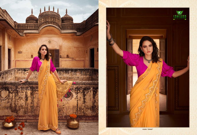 Sanskar Naari Party Wear Brasso Fancy Latest Saree Collection